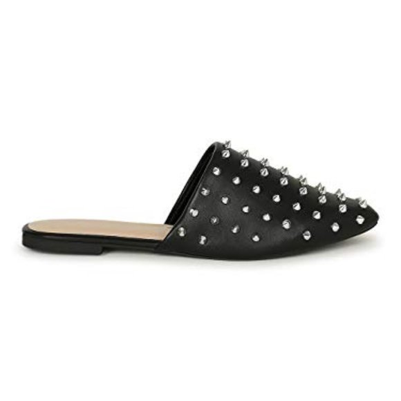 Black Studded Mules Size 6 - Picture 5 of 7